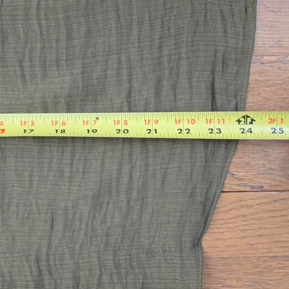 SAM AND JESS BRAND WOMEN'S JUNIOR OLIVE GREEN COLD SHOULDER TOP SIZE SMALL - Picture 15 of 16